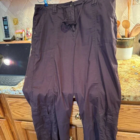 Style & Co Long Cargo Pants Brown Cotton 8P - Picture 5 of 8